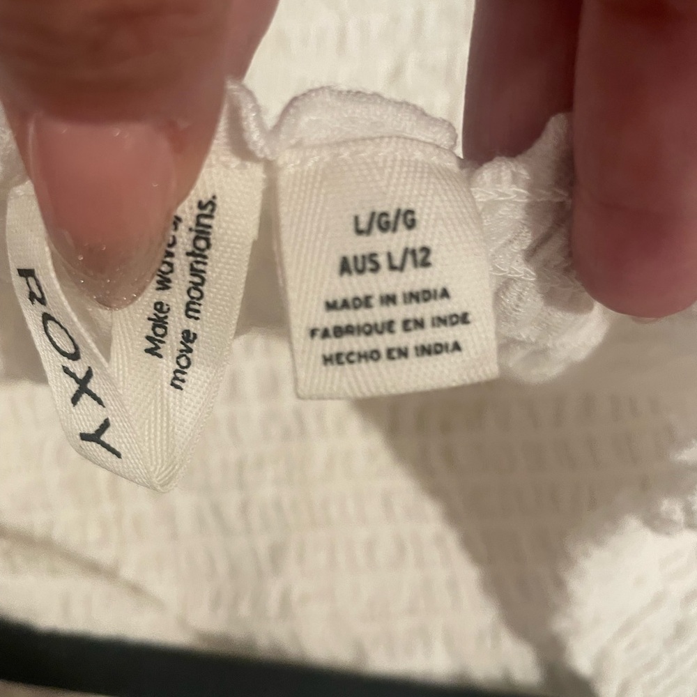 Roxy White Textured Mini Dress - Picture 11 of 12